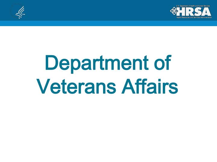 department of veterans affairs