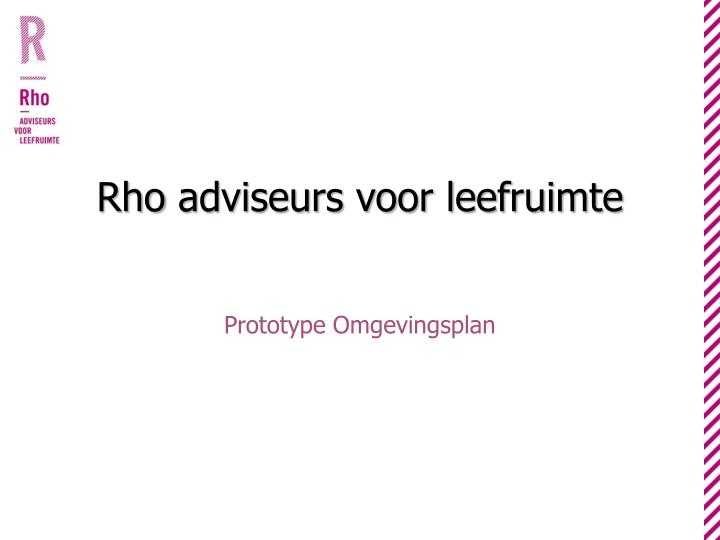 rho adviseurs voor leefruimte