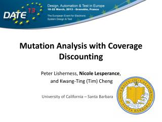 Mutation Analysis with Coverage Discounting