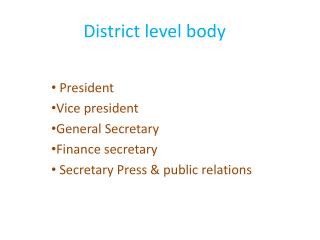 District level body