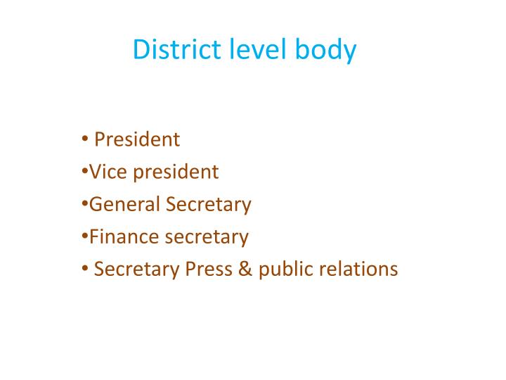 district level body