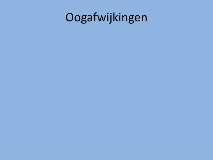 oogafwijkingen