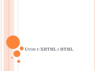 uvod u xhtml i html