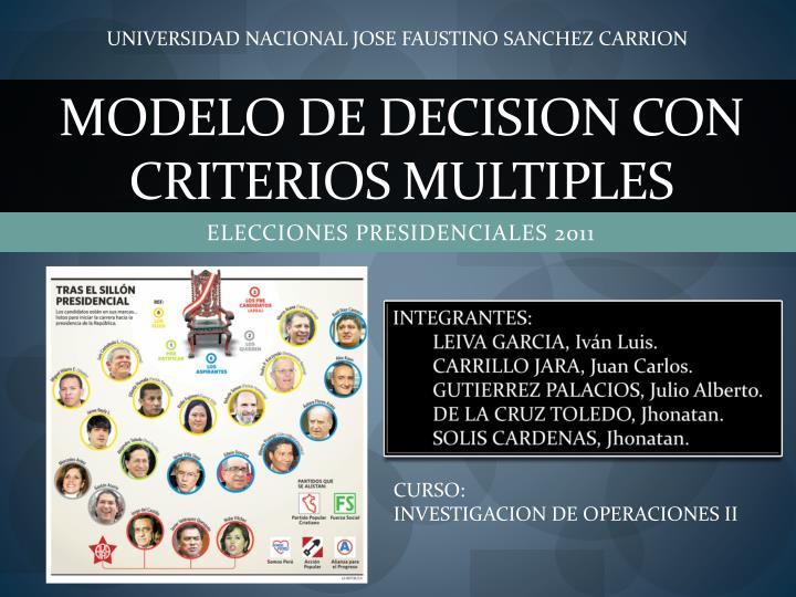 modelo de decision con criterios multiples