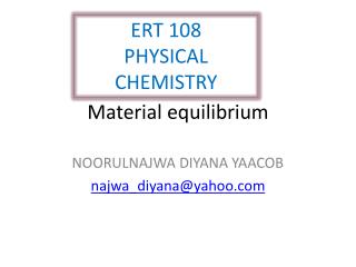 Material equilibrium