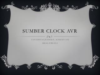 SUMBER CLOCK AVR