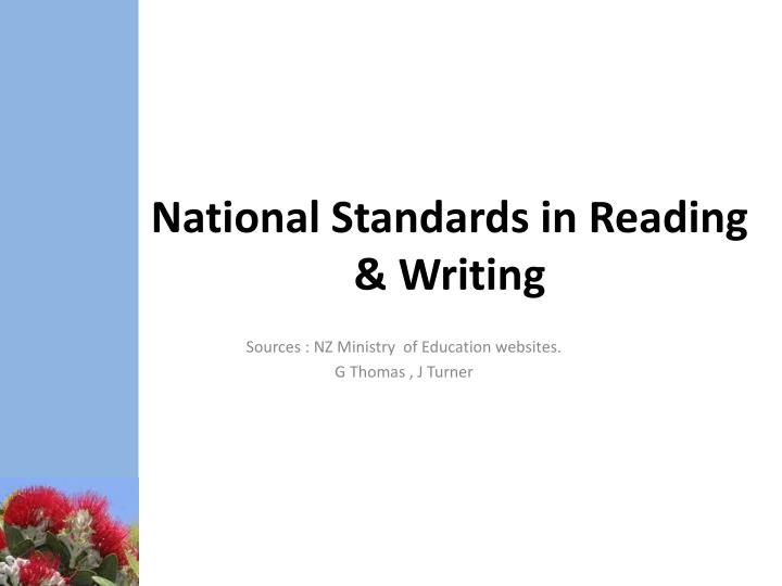 national standards in reading writing