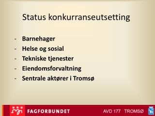 status konkurranseutsetting