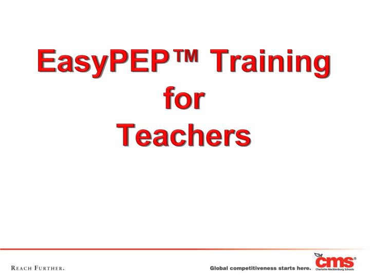easypep training for teachers