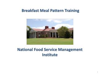 Breakfast Meal Pattern Training