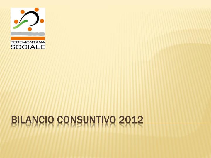 bilancio consuntivo 2012