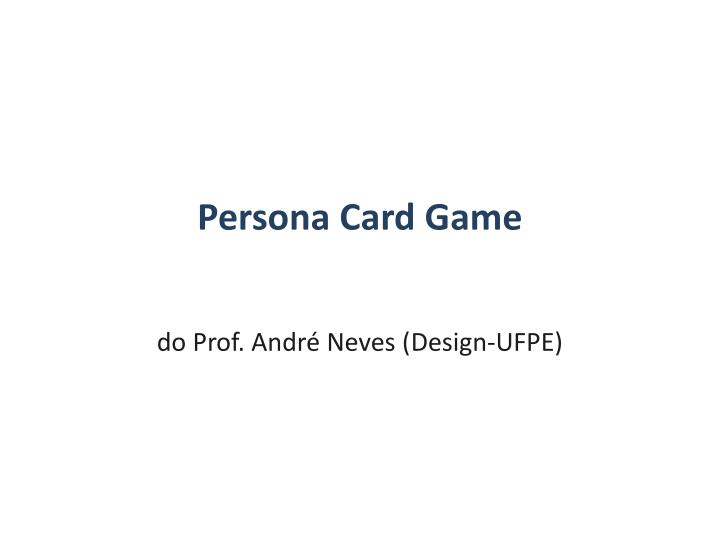 persona card game