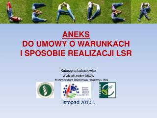 aneks do umowy o warunkach i sposobie realizacji lsr