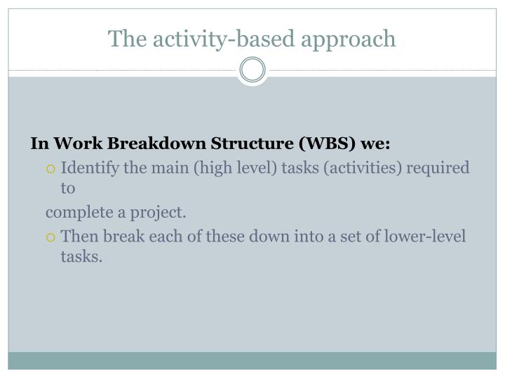 the activity based approach