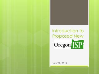 Introduction to Proposed New