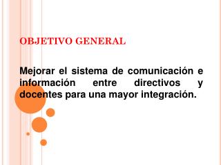objetivo general
