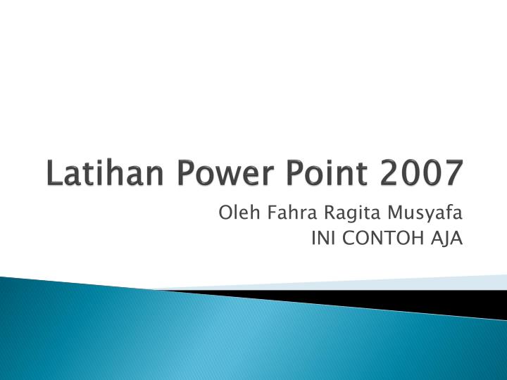 latihan power point 2007