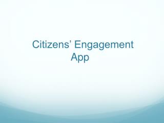 Citizens’ Engagement App