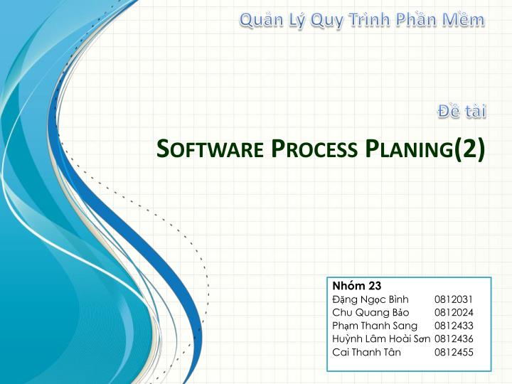 software process planing 2