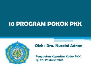 10 program pokok pkk
