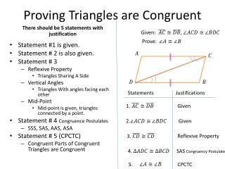 Proving Triangles are Congruent