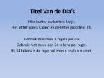 Titel Van de Dia’s - slide 1