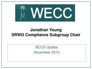 Jonathan Young SRWG Compliance Subgroup Chair