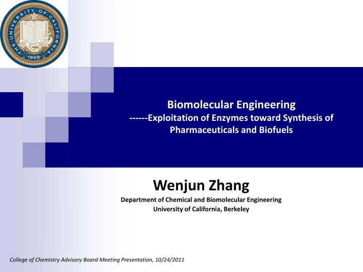 biomolecular engineering exploitation of enzymes toward synthesis of pharmaceuticals and biofuels