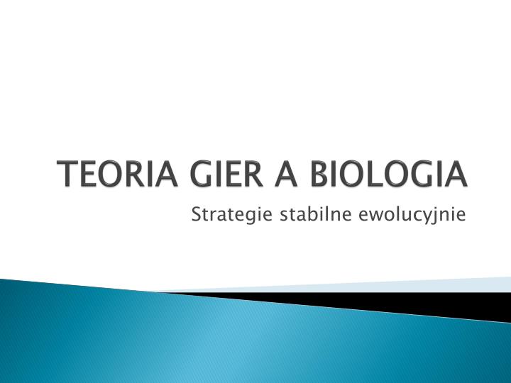 teoria gier a biologia