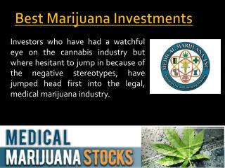 Cannabis Stock Picks