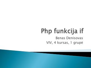 php funkcija if