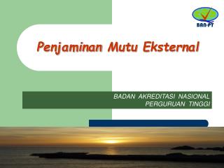 penjaminan mutu eksternal