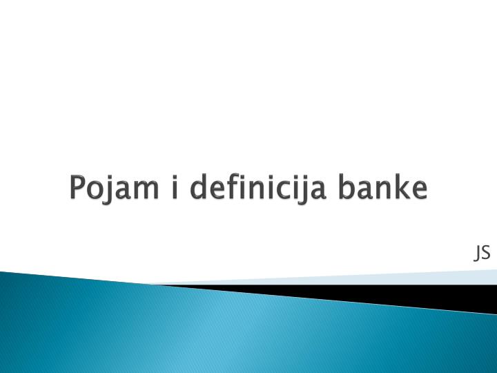 pojam i definicija banke