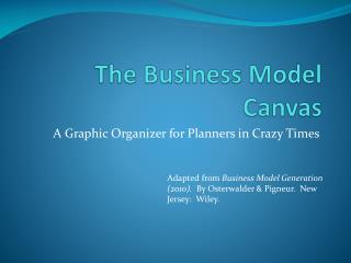 The Business Model Canvas