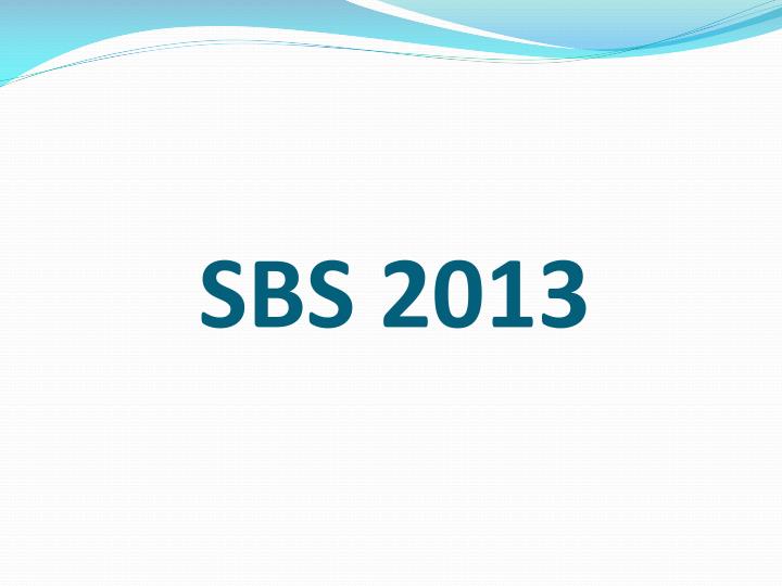 sbs 2013