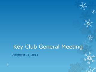 Key Club General Meeting