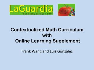 Contextualized Math Curriculum with Online Learning Supplement