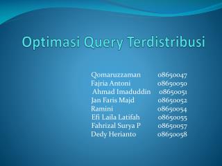 optimasi query terdistribusi