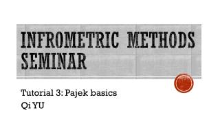 Infrometric methods seminar