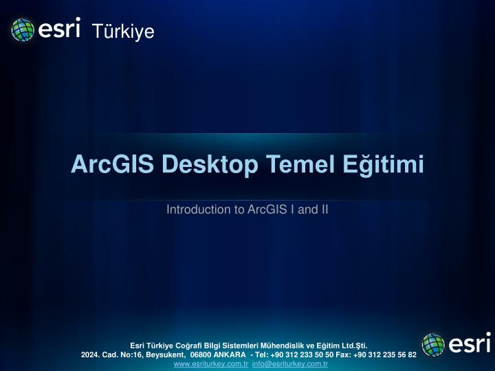 arcgis desktop temel e itimi