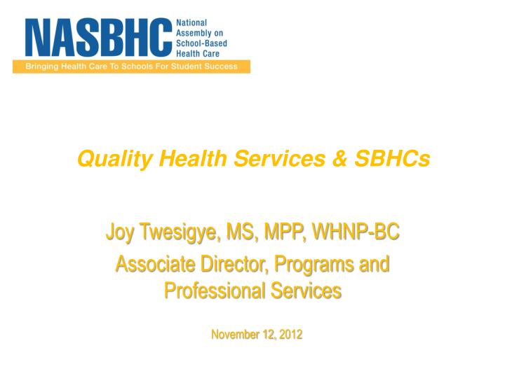 quality health services sbhcs