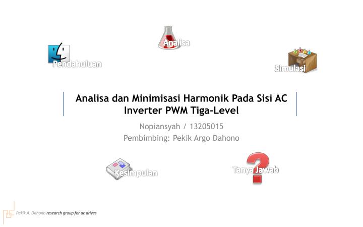 analisa dan minimisasi harmonik pada sisi ac inverter pwm tiga level