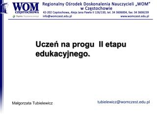 ucze na progu ii etapu edukacyjnego