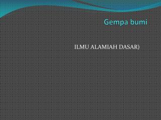 gempa bumi