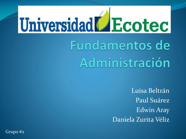 fundamentos de administraci n