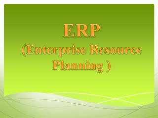 erp enterprise resource planning