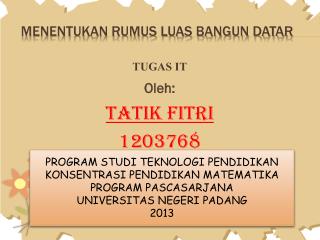 menentukan rumus luas bangun datar