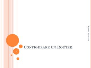 configurare un router