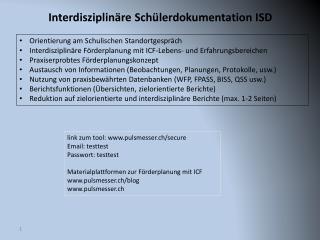 interdisziplin re sch lerdokumentation isd