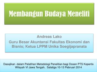 membangun budaya meneliti